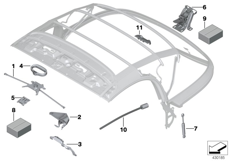 Verdeck Anbauteile