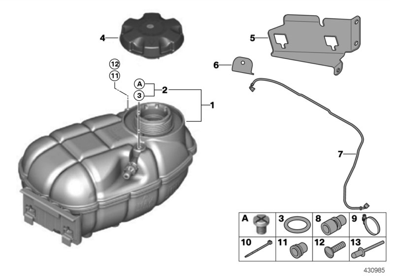 expansion tank / mounting plate