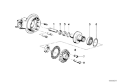 Differential-crown wheel inst.parts