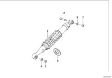 Jambe de suspension arrière