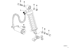 Jambe de suspension arrière