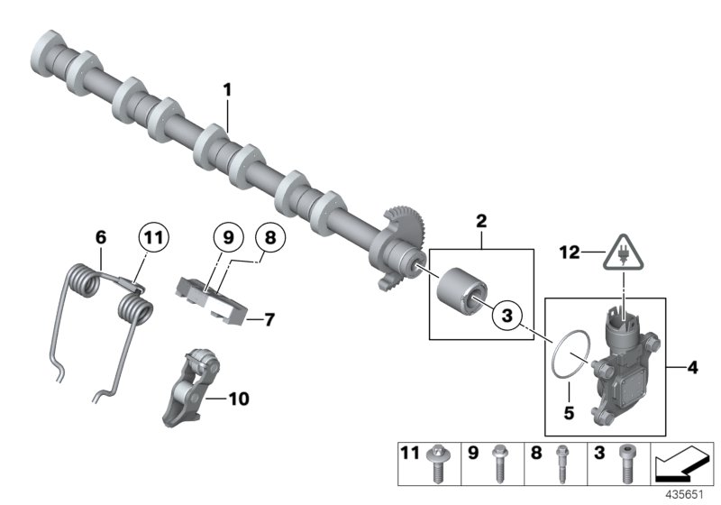 Distribution, arbre excentrique