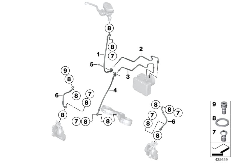 F ABS ブレーキ ライン