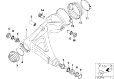 Rear wheel swinging arm