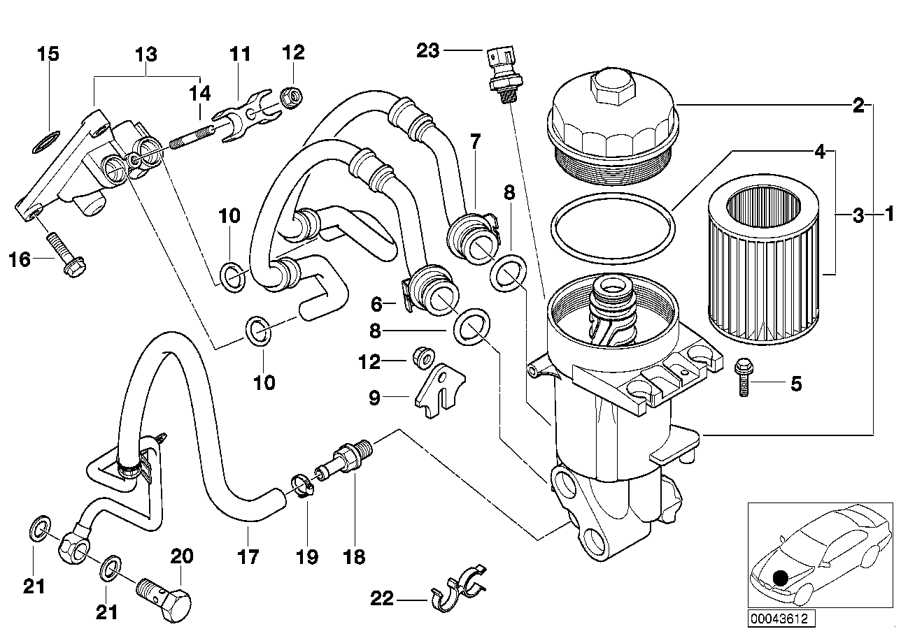 Alimentation d'huile-Filtre à huile