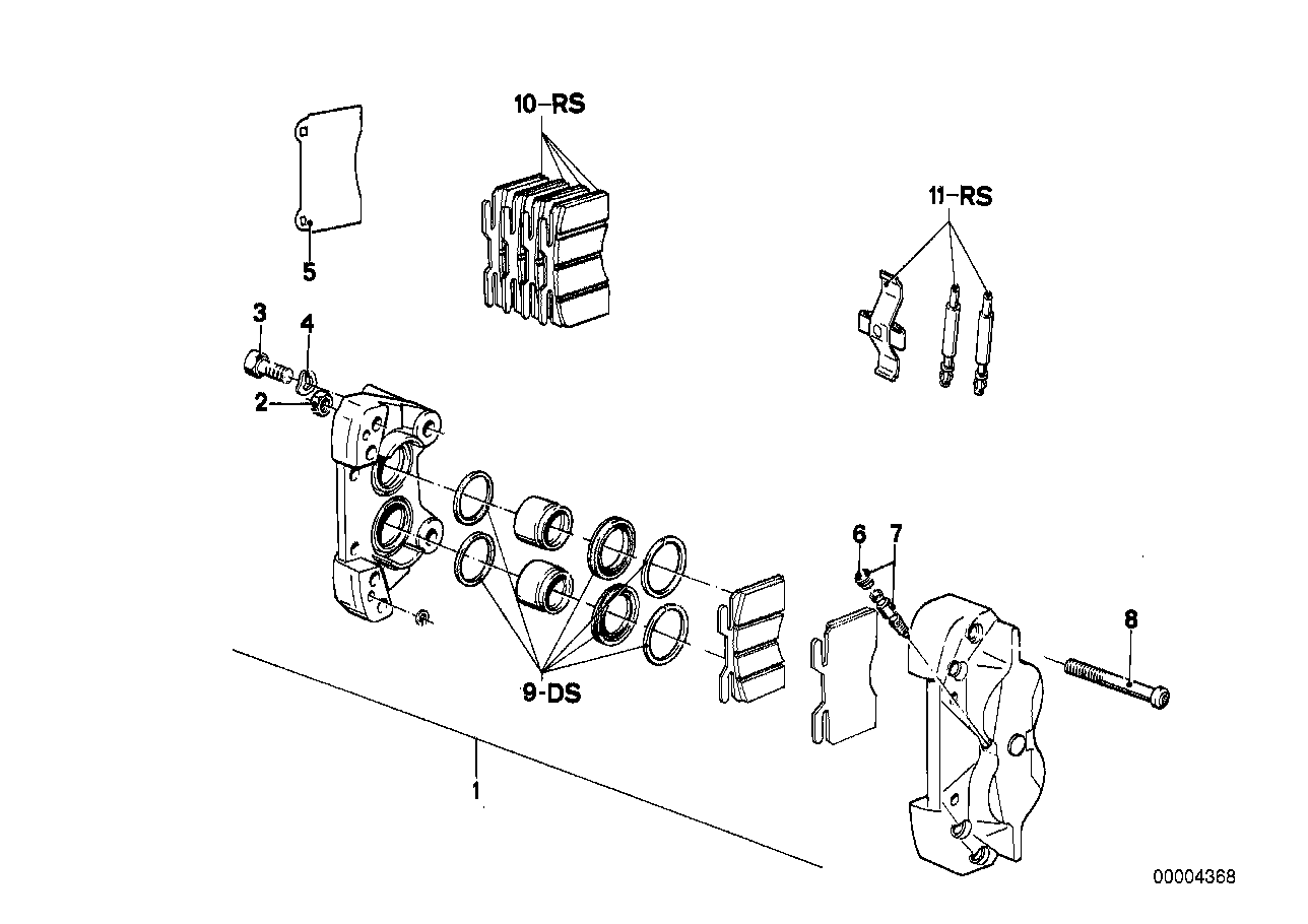 Brzda př. kola-třmen kotoučové brzdy