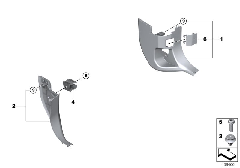 Trim panel leg room