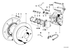 Sensor pastilha de travão roda tras.