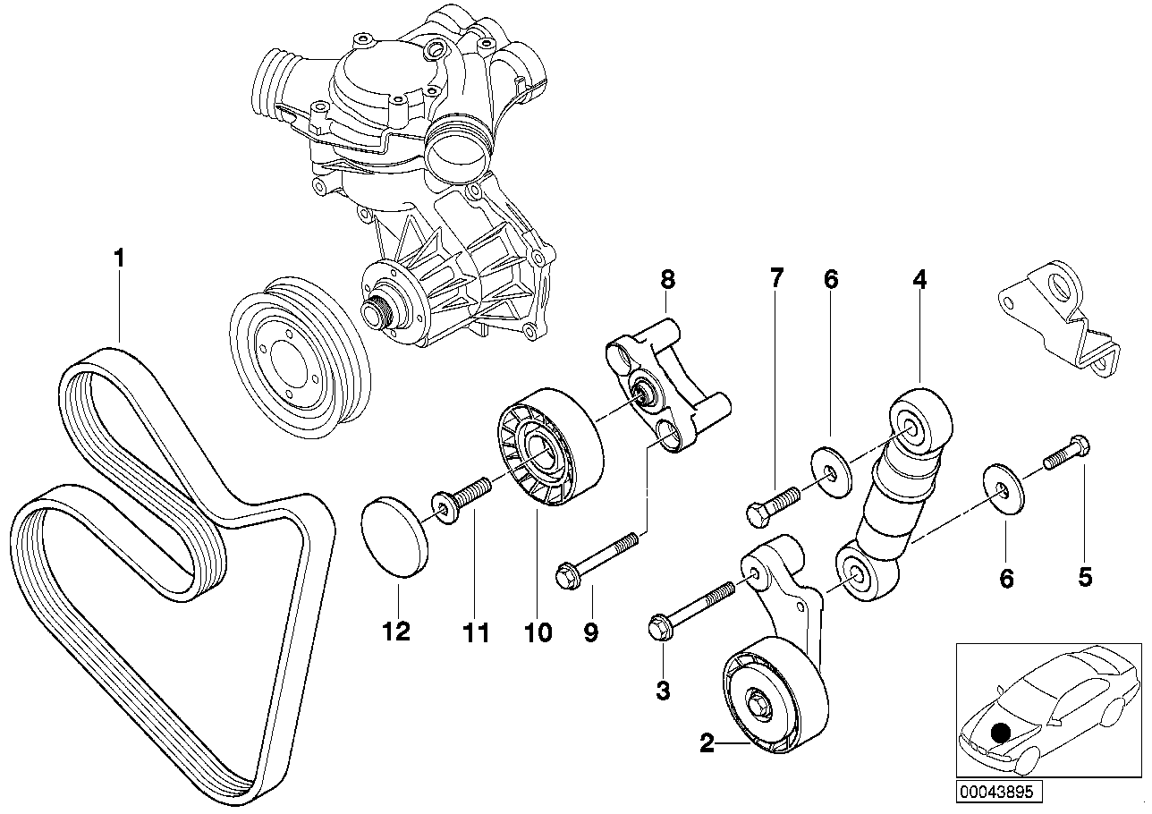 Belt Drive Water Pump/Alternator