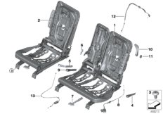 Telaio posteriore sedile