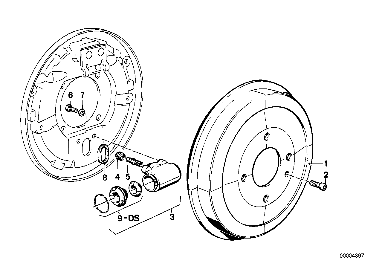 Tromrem-remtrommel/wielrem-cilinder