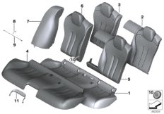 座椅 后部 座垫和座套 标准座椅