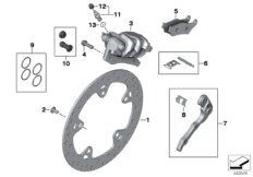 Rear wheel brake