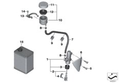Hauptbremszylinder hinten mit Behälter