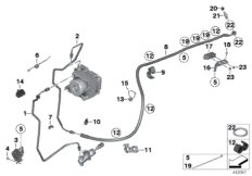 Brake pipe rear ABS