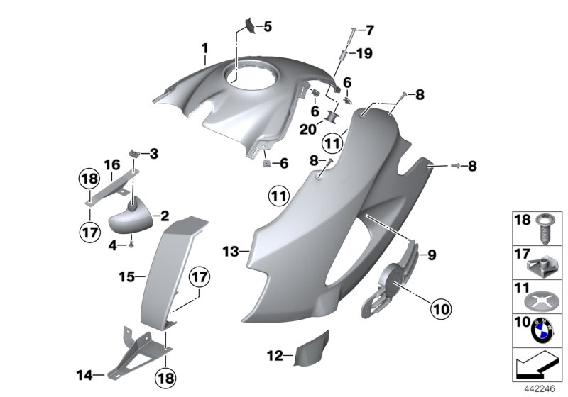 Fairing side section / Center part