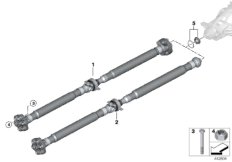 Propeller shaft / recessed nut