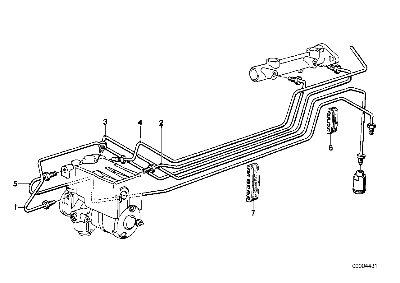 Brake pipe front ABS