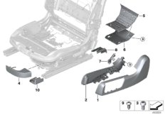 Накладка переднего сиденья с э/приводом