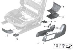 Seat, front, seat panels, electrical