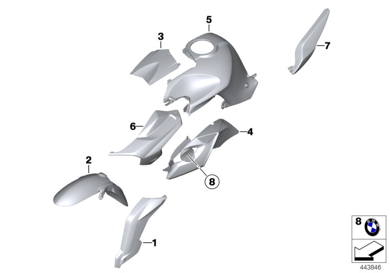 Boyalı parçalar WN38 fluid-grey metalik