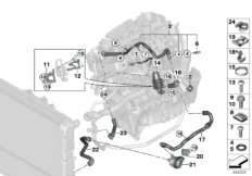 Sistema refrig. - mang. líq. ref. motor