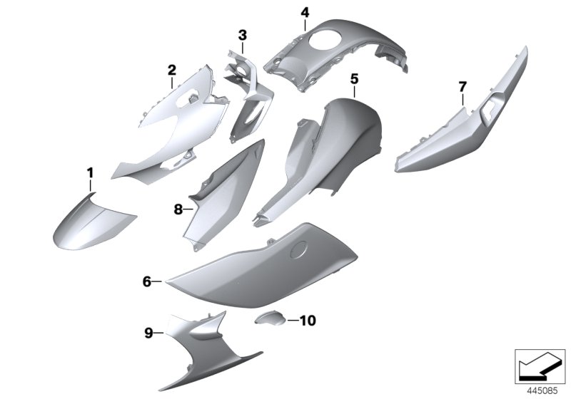 도장된 부품, WN38 light-grey, 메탈릭