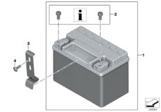 Battery with holder