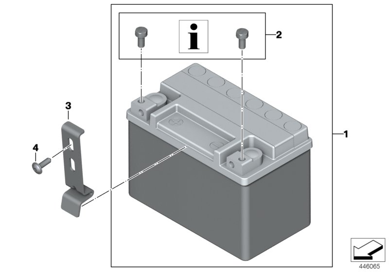 Batterie mit Halter