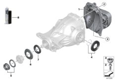 Rear axle diff.separate components - 205