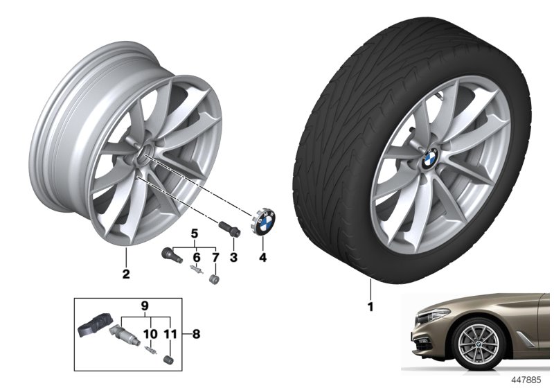 BMW LA wheel V-spoke 618 - 17''