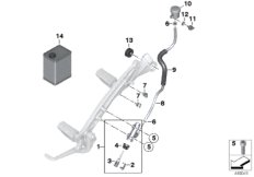 Brake master cylinder rear, Integral ABS