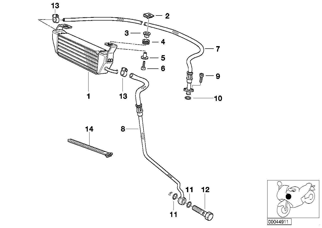 Chłodnica oleju/przewód chłodnicy oleju