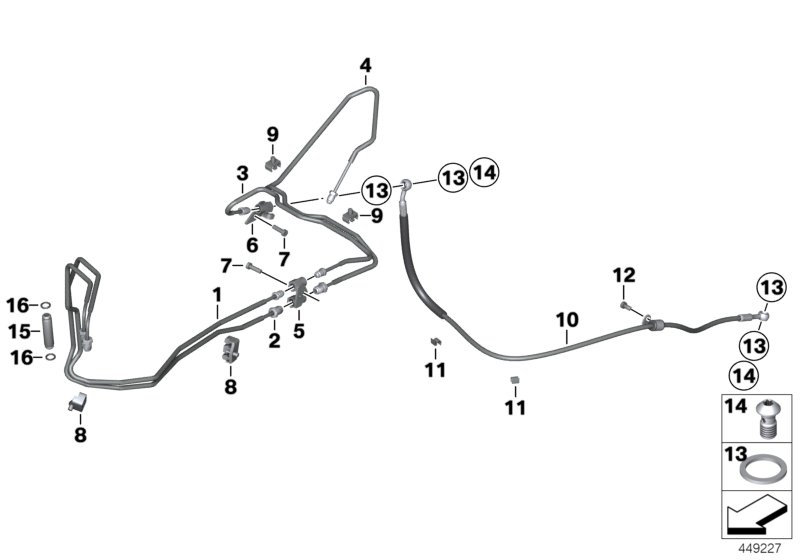 制动管路 后部 I-ABS 第 2 代