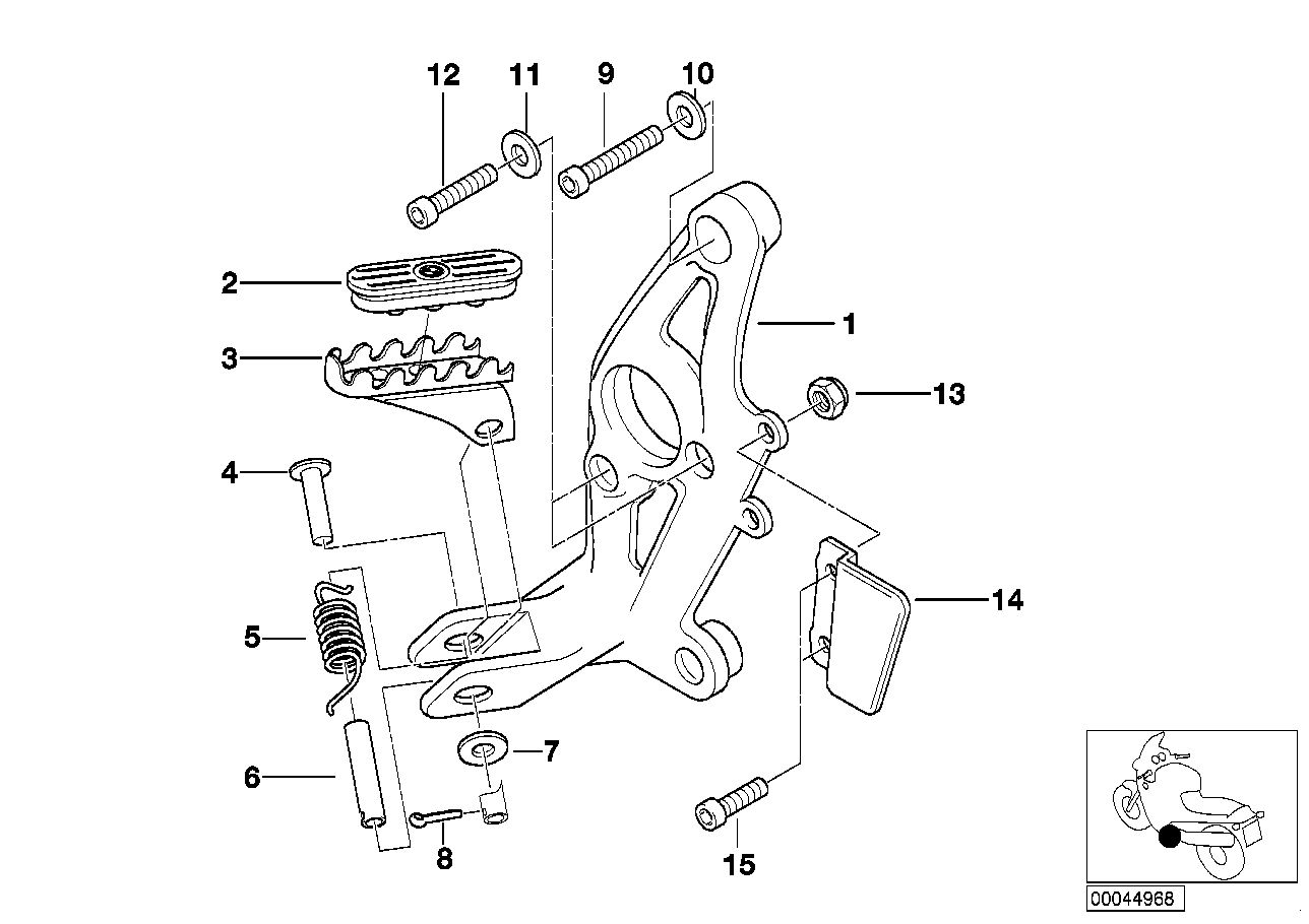 Footpeg plate/Front footpeg