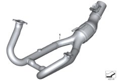 Exhaust manifold, chrome-plated