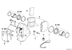 Front wheel brake, brake pad sensor/ATE