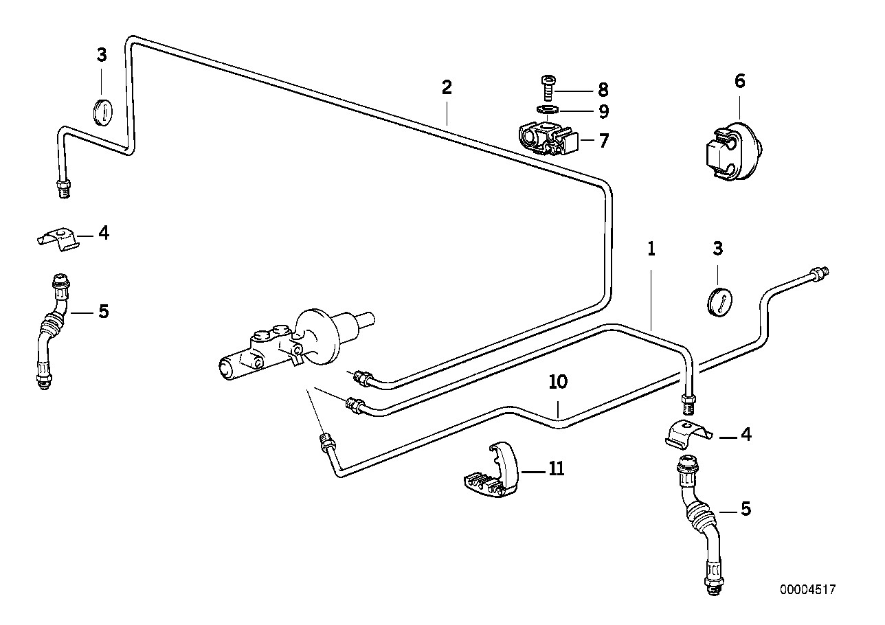 Tubería de freno del.