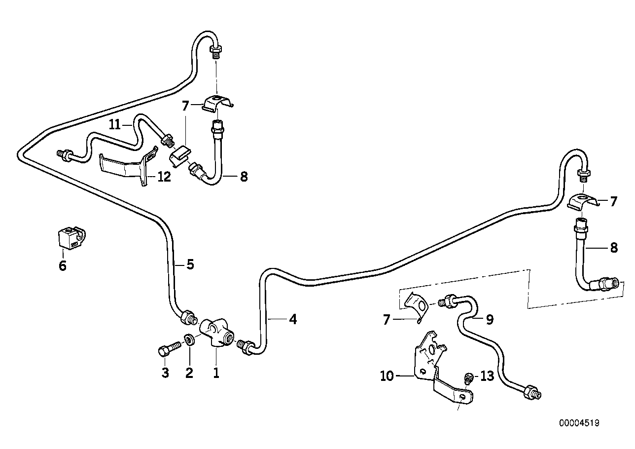 制动管路 后部