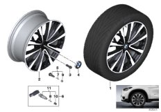 BMW 轻质铝合金轮辋 V 式轮辐 573 - 19''