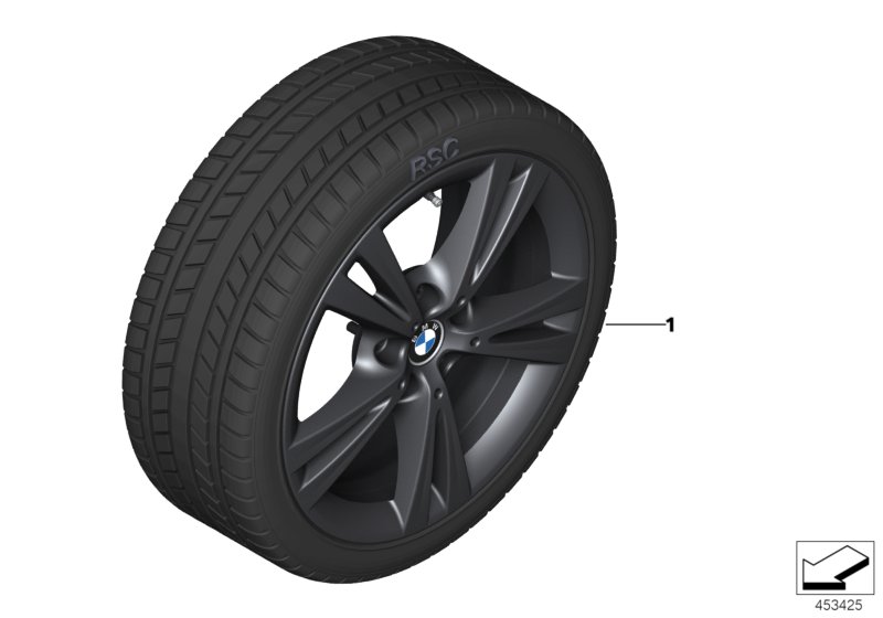 Winter wheel&tyre, double spoke 385