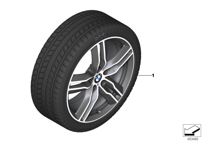Winter wheel&tyre M double spoke 570M