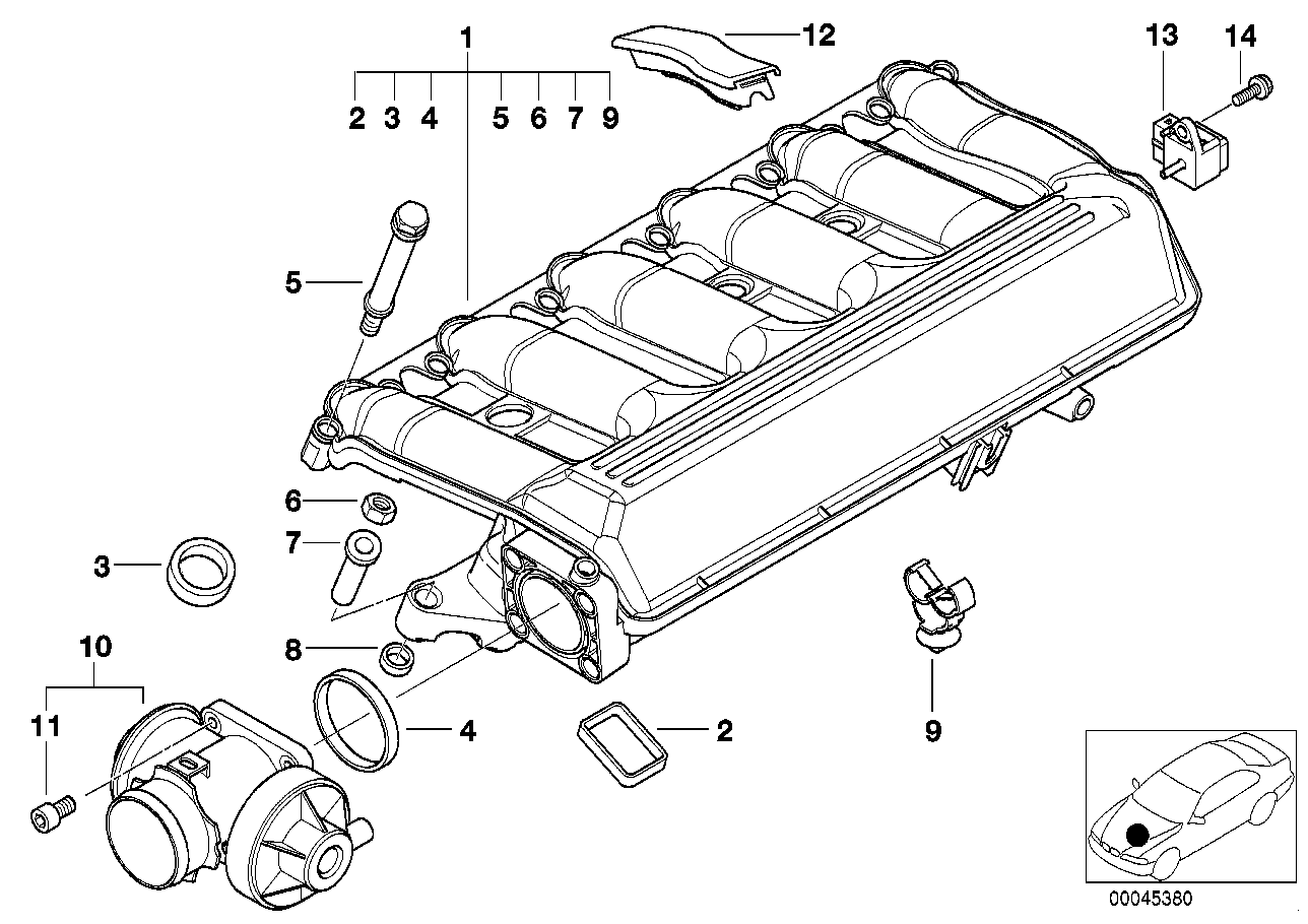 Intake manifold system-AGR