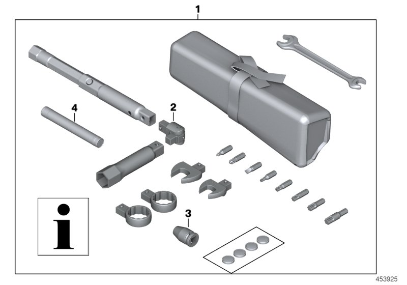 Boordgereedschap service set