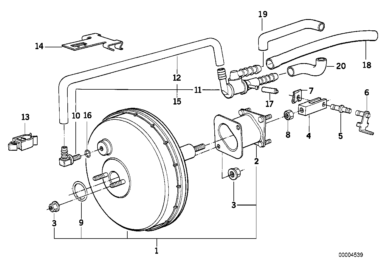 Power brake unit depression