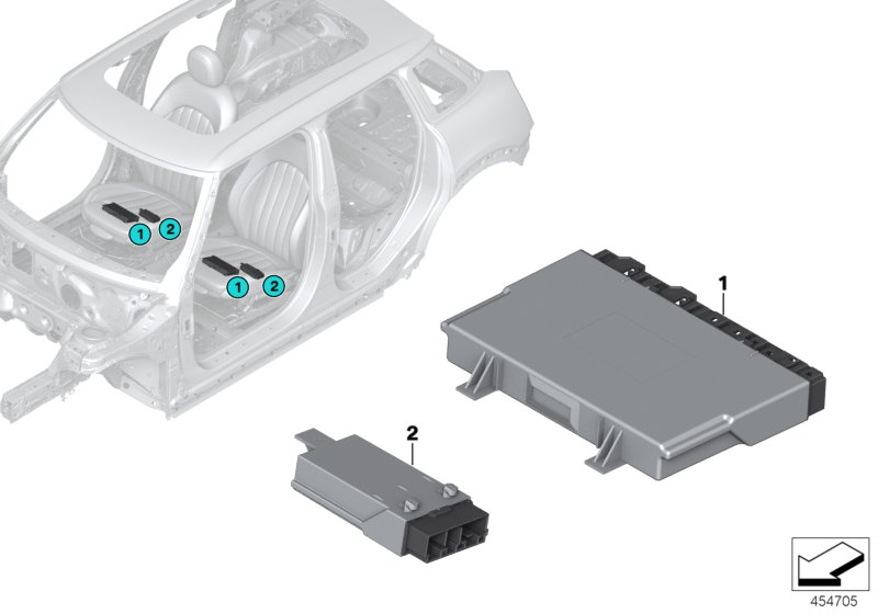 Boîtier électronique module de siège