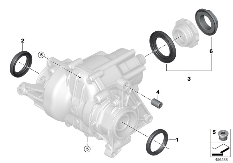 Transfer box, single parts PTO