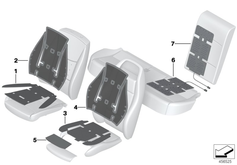 Electric parts for seat heating