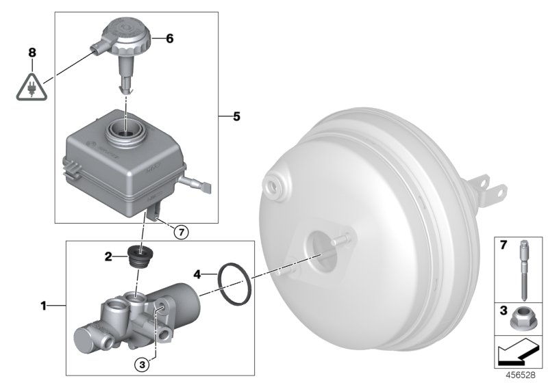 Brake master cylinder/expansion tank