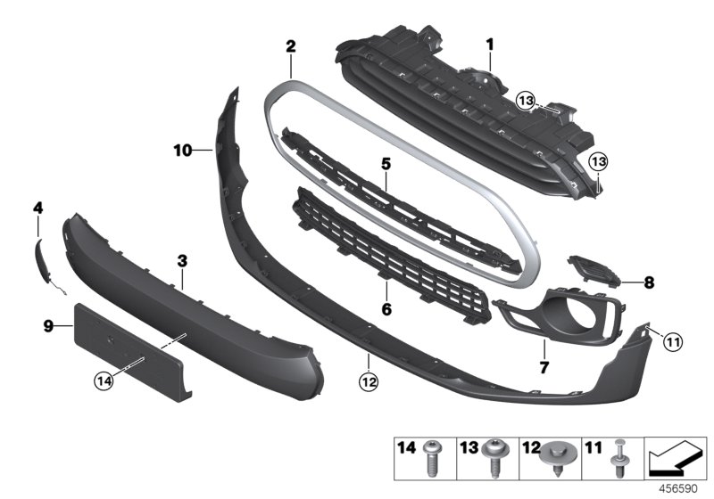 Aerokit, trim panel, trim elements,front